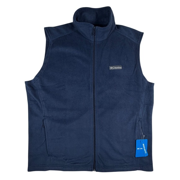 Columbia Other - NWT Columbia Mens Large Steens‎ Mountain Fleece Vest Navy Blue Full Zip